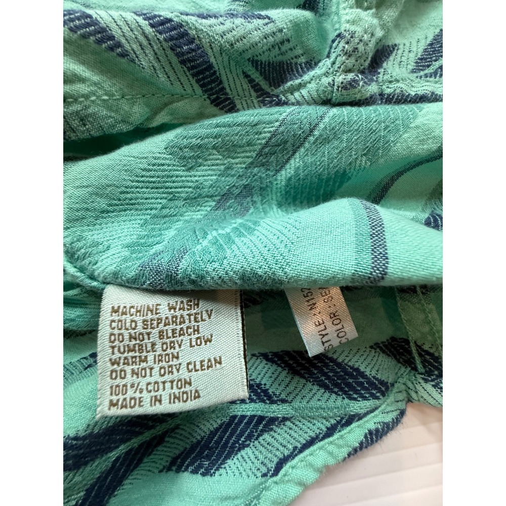 Ryan Michael Womens Mint Green Southwestern Western Button Up Shirt Size M - Picture 9 of 9